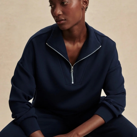 Varley Navy Hawley Half-Zip - Picture 2 of 3